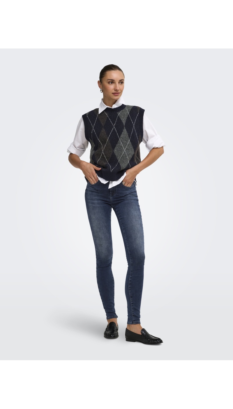 Pull Argyle Night Sky ONLRHOMBUS ONLY - 1 | TOPS
